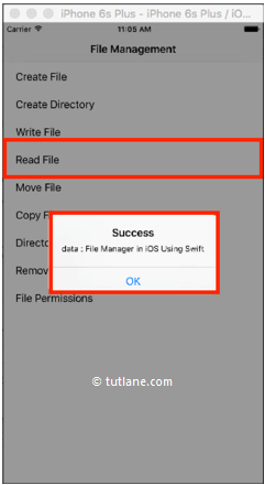 ios file management ready file from folder example result
