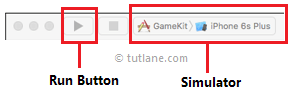 Run ios gamekit application using simulator in xcode