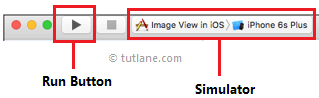 Run ios image view app in xcode using simulator