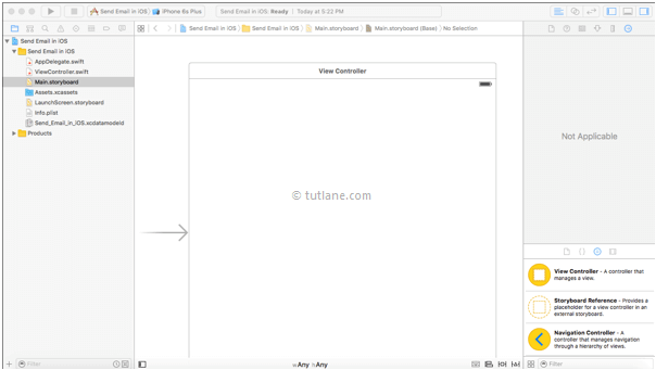 ios send email app storyboard file in xcode