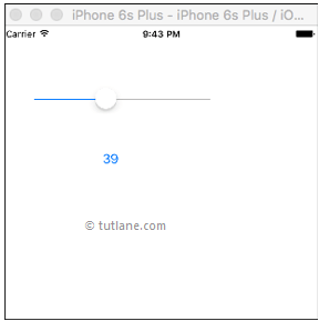 ios ui slider in swift example result or output