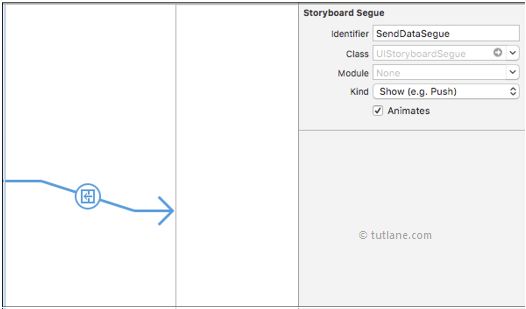 ios splitview change the connection name between controllers in xcode