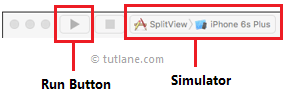 Run ios splitview application in xcode using simulator