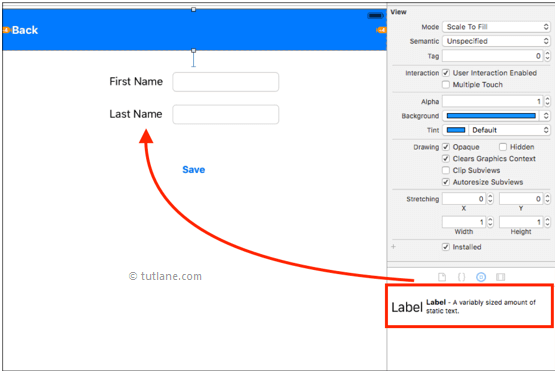 ios sqlite database app add controls to viewcontroller