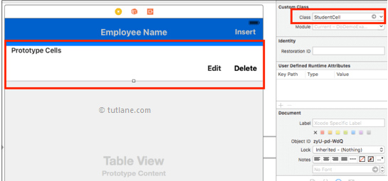 ios sqlite database app assign new studentcell class file