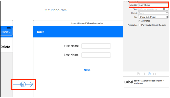 ios sqlite database app change connection name