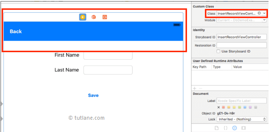 ios sqlite database app map class file to prototype