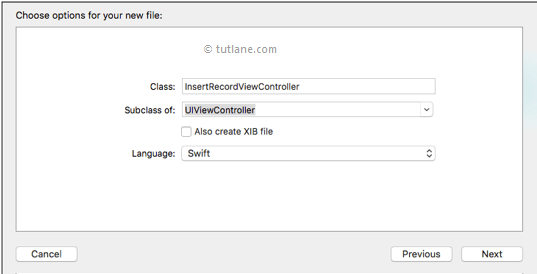 ios sqlite database app create new class