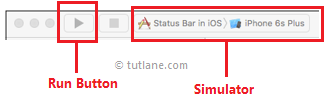 Run ios status bar app in swift using simulator