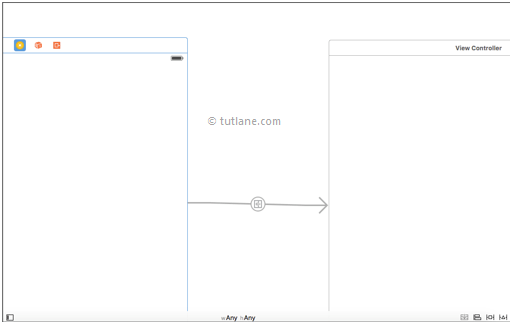 ios storyboard app make segue connection between controllers in xcode