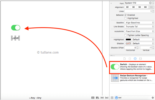 Add ios ui controls to storyboard in xcode