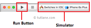 Run ios switches application using simulator in xcode