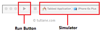 Run ios tab bar application using simulator