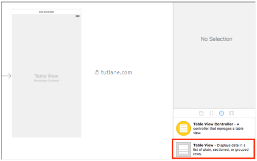 ios tableview add ui controls to storyboard in xcode