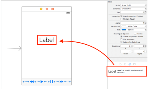 ios toolbar add label control to swift app in xcode