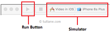 Run video player app in xcode using simulator
