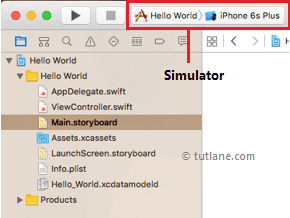Simulator in iOS Xcode Editor