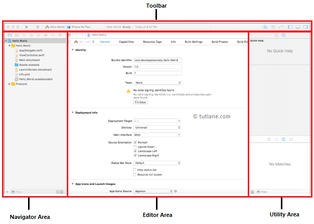 Xcode project structure with different options