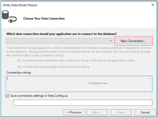 Configure database connection in LINQ to Entity Application