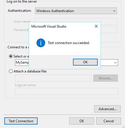 Test database connection in linq to entities application