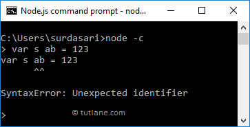 Node.js Check Expression Command Line Option Example Result