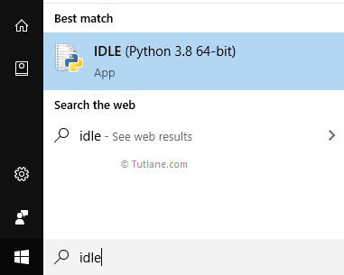 Search for Python IDLE Component