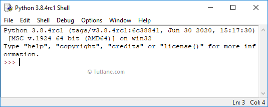 Python IDLE or IDE Interface