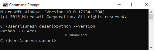 Verifying python installation on windows machine