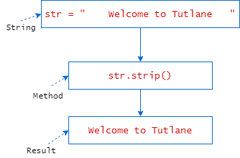 Python string strip method example
