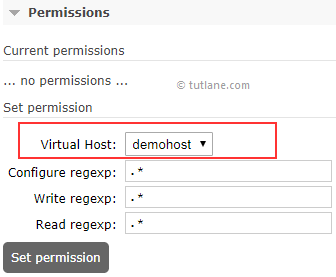 RabbitMQ Add Virtual Host to New User