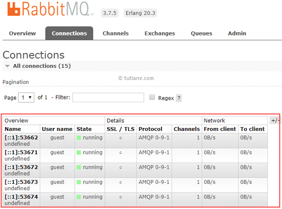 RabbitMQ Connection Details