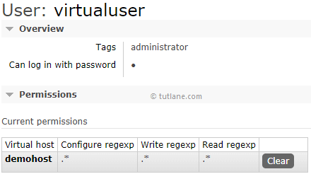 RabbitMQ User with Virtual Hosts