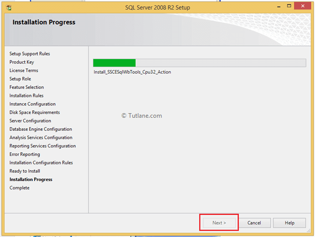 SQL Server Installation in Progress Status