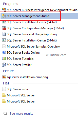 Open sql server management studio in system by searching in system